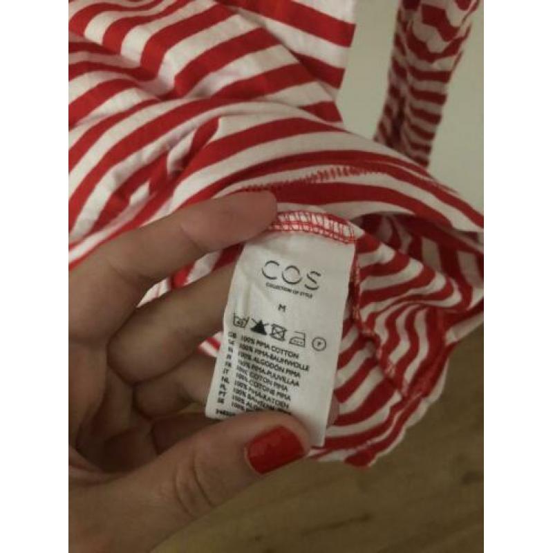 Cos bretons gestreept rood wit shirt / trui, maat M