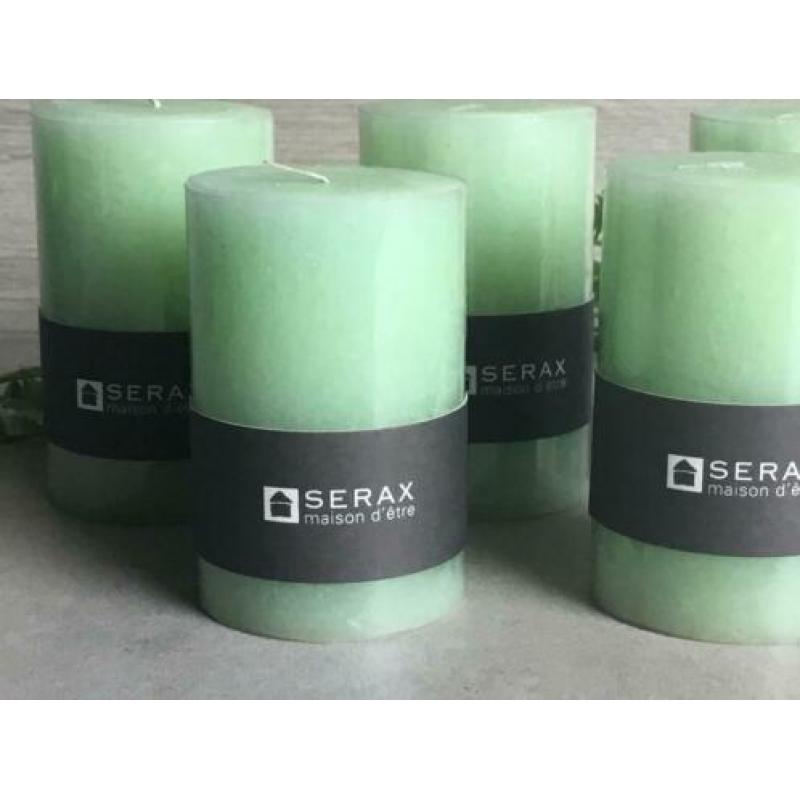 Kaars licht groen serax 9cm