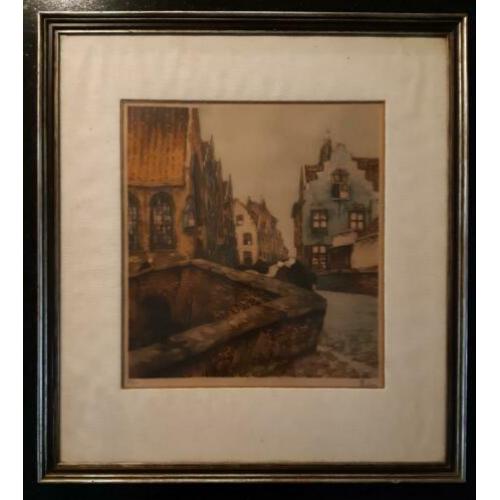 Jef Codron (1882-1942) - Kleurenets - Brussels straatje