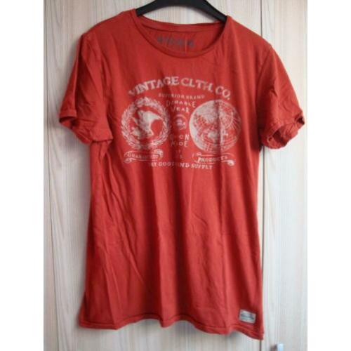 Roest rood JACK & JONES shirt met opdruk. Maat L