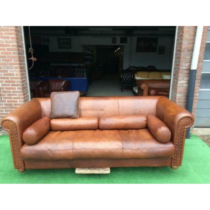 BAXTER model 'Alfred P' leren bank + Gratis Bezorging