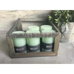 Kaars licht groen serax 9cm