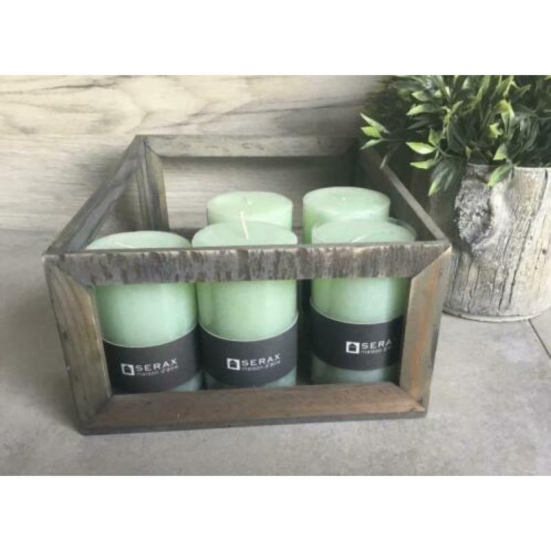 Kaars licht groen serax 9cm