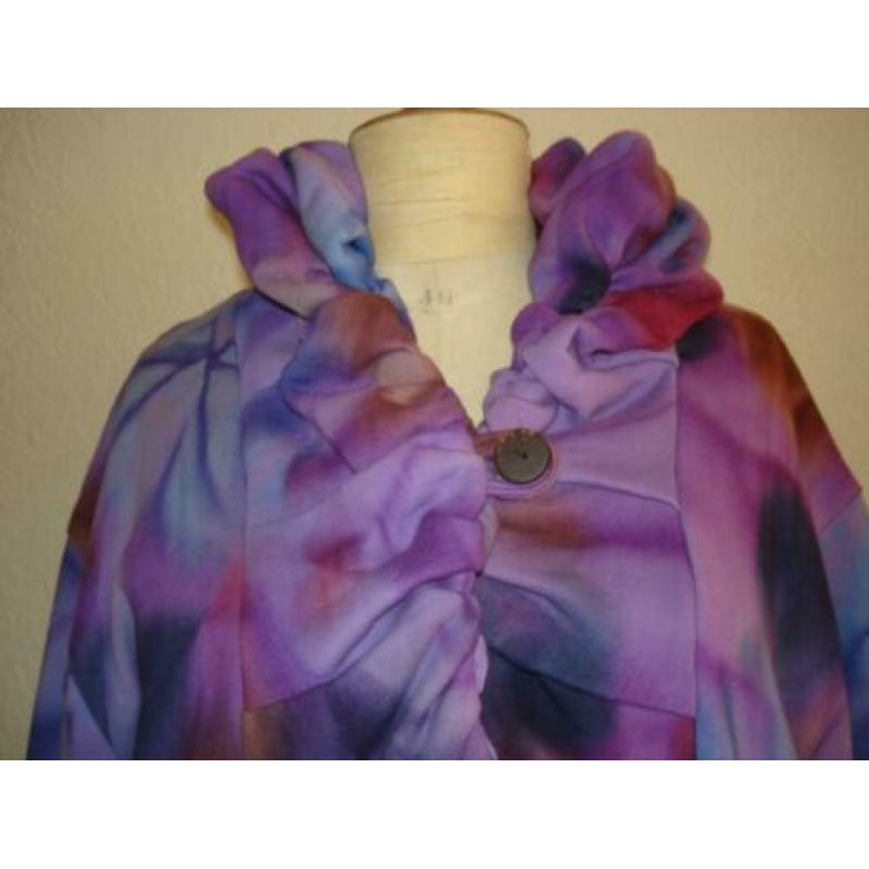 Normal Crazy dames jas tie-dye paars blauw rood 1 maat ZGAN