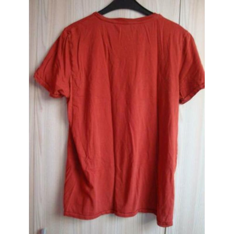 Roest rood JACK & JONES shirt met opdruk. Maat L