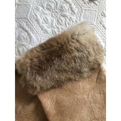 LdiR hoge Ibiza laarsjes ?? 38 camel kleur bont studs leer