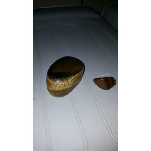 Prachtige grote getrommelde tijgeroog 228 gram