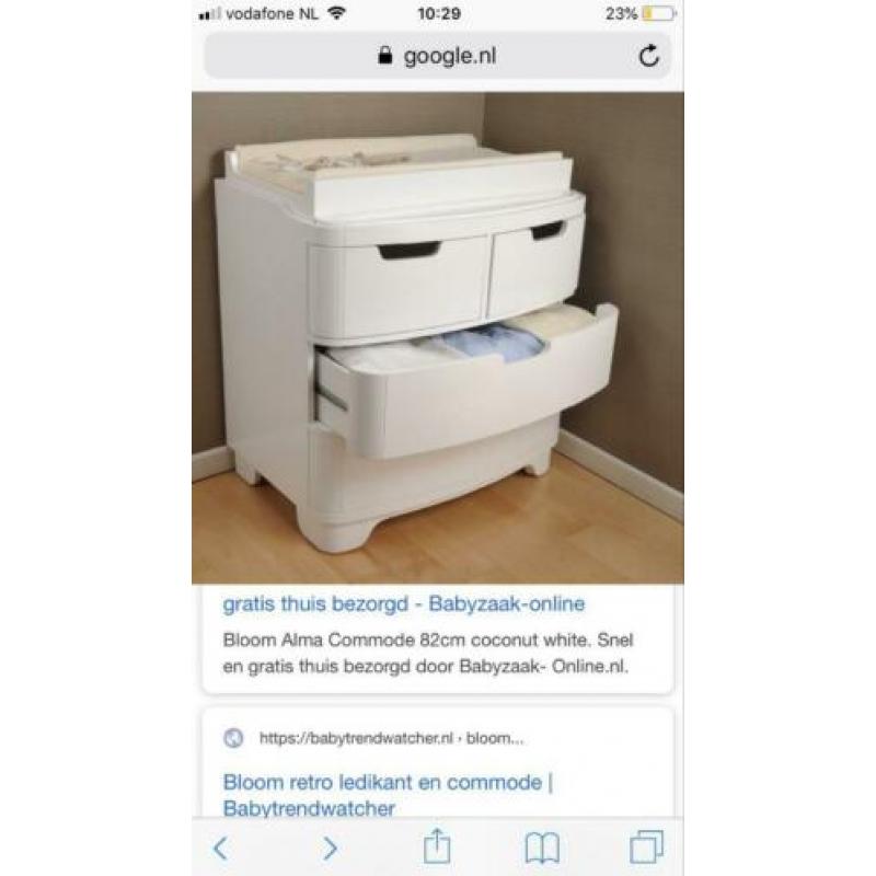 BLOOM luxe witte commodekast verschoontafel