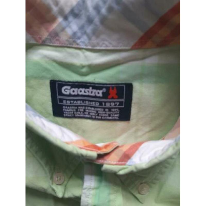 GAASTRA overhemd groen-geblokt maat XL