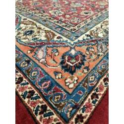 Handgeknoopt Perzisch wol tapijt Mashad Iran pink 249x375cm