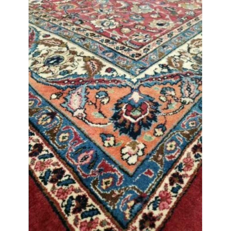 Handgeknoopt Perzisch wol tapijt Mashad Iran pink 249x375cm