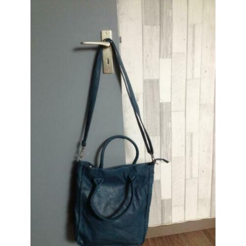 1x blauwe handtas + 1x groene handtas watcher