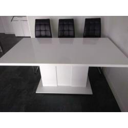EetTafel Wit hoogglans