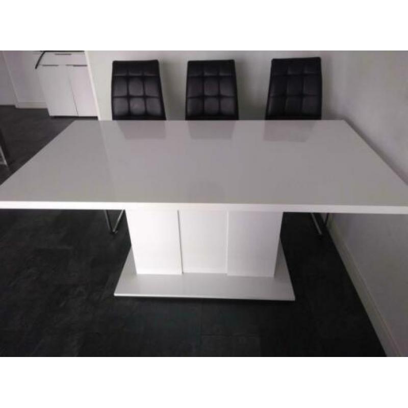 EetTafel Wit hoogglans