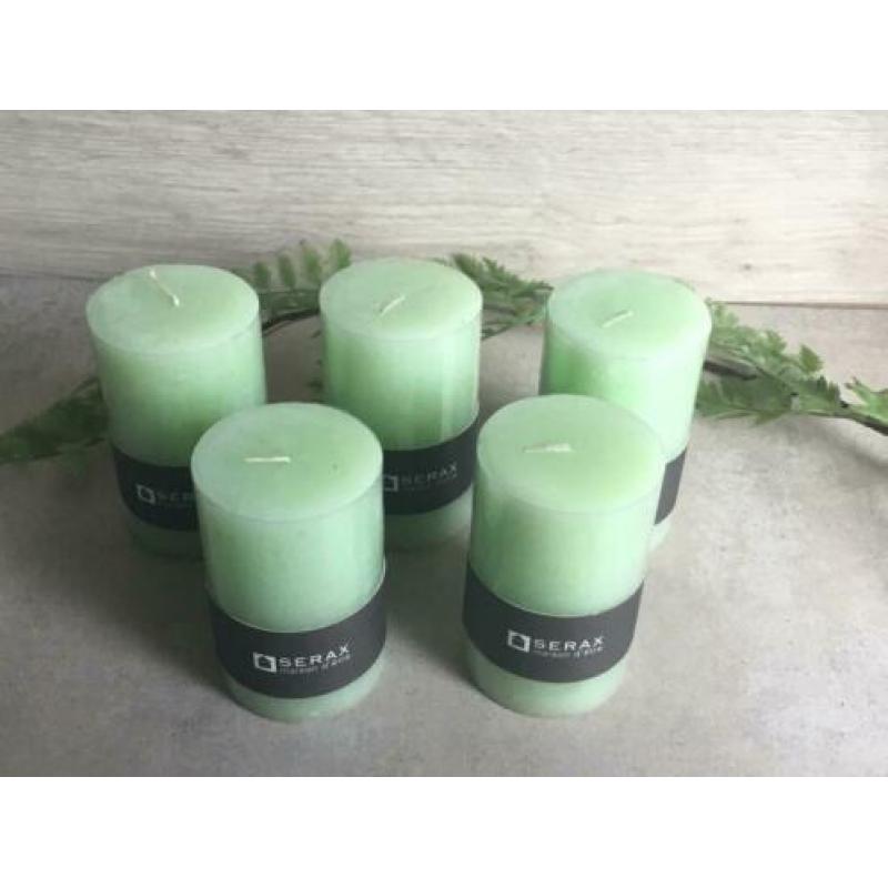 Kaars licht groen serax 9cm