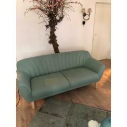 Retro bank zitbank 3-zits sofa stof bankstel zetel