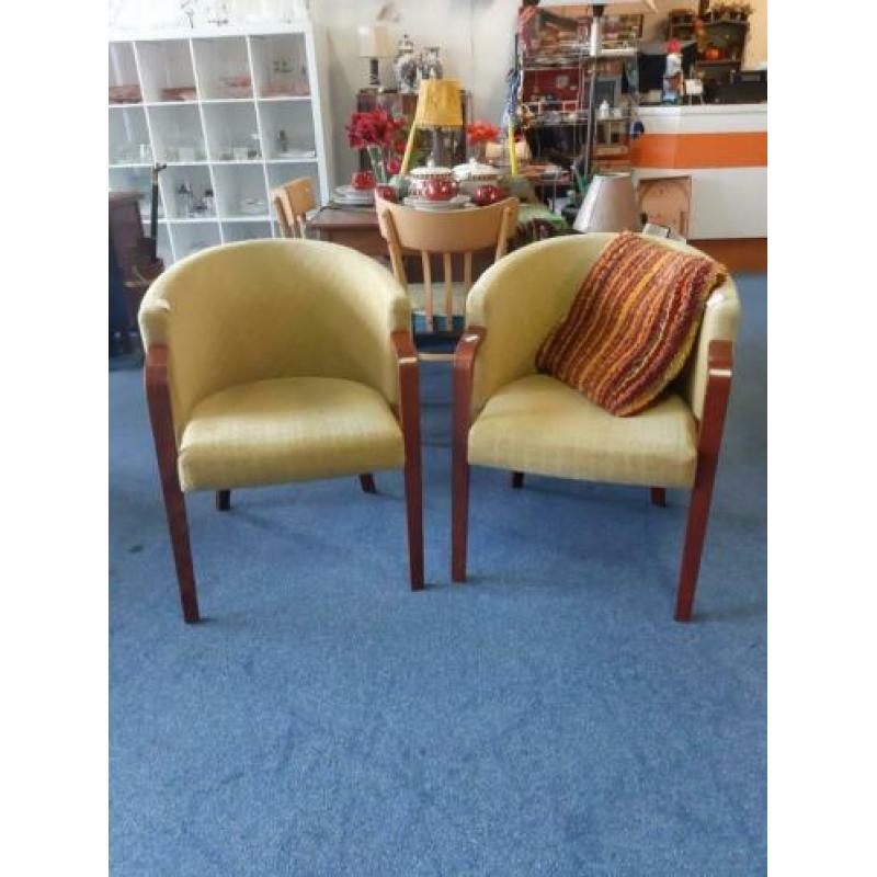 Vintage clubfauteuiltjes, stoeltjes jaren 50/60