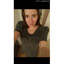 Nette warme grijze jurk vila maat xl 44/46