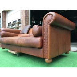 BAXTER model 'Alfred P' leren bank + Gratis Bezorging