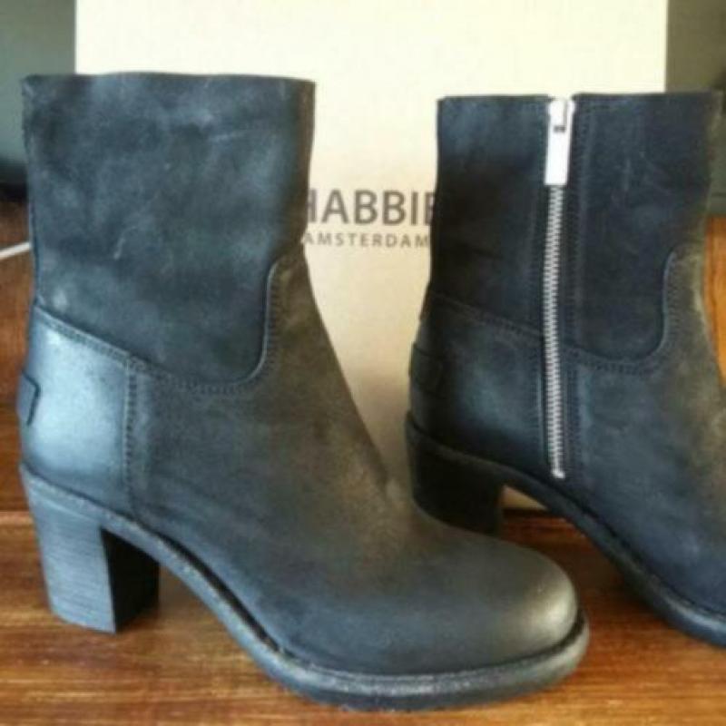 LAASTE SHABBIES AMSTERDAM maat 37 Nieuw Met Rits Zwart
