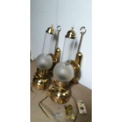 4-delig set HANG en WANDLAMPEN