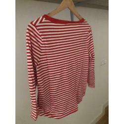 Cos bretons gestreept rood wit shirt / trui, maat M