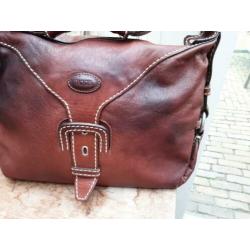 Bruin leren tods tas