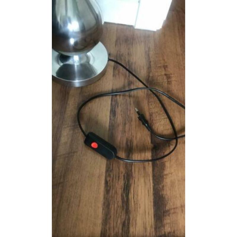 Lamp tafellamp chroom hoogte 45 cm