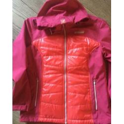 Mooie Westfjord outdoorjas met capuchon in rood mt 42/XL
