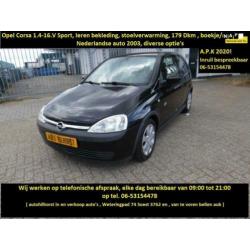 Opel Corsa 1.4-16V Sport , Opel Corsa 1.4-16.V Sport, leer /