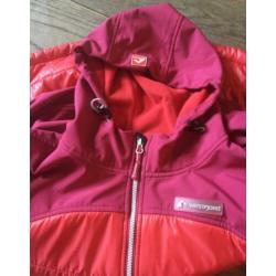 Mooie Westfjord outdoorjas met capuchon in rood mt 42/XL