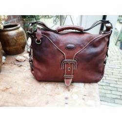 Bruin leren tods tas