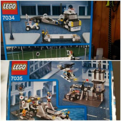 Lego politie 2 dozen 7034 en 7035 compleet incl. boekjes