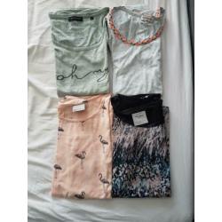 4 mooie T-shirts dames maat S