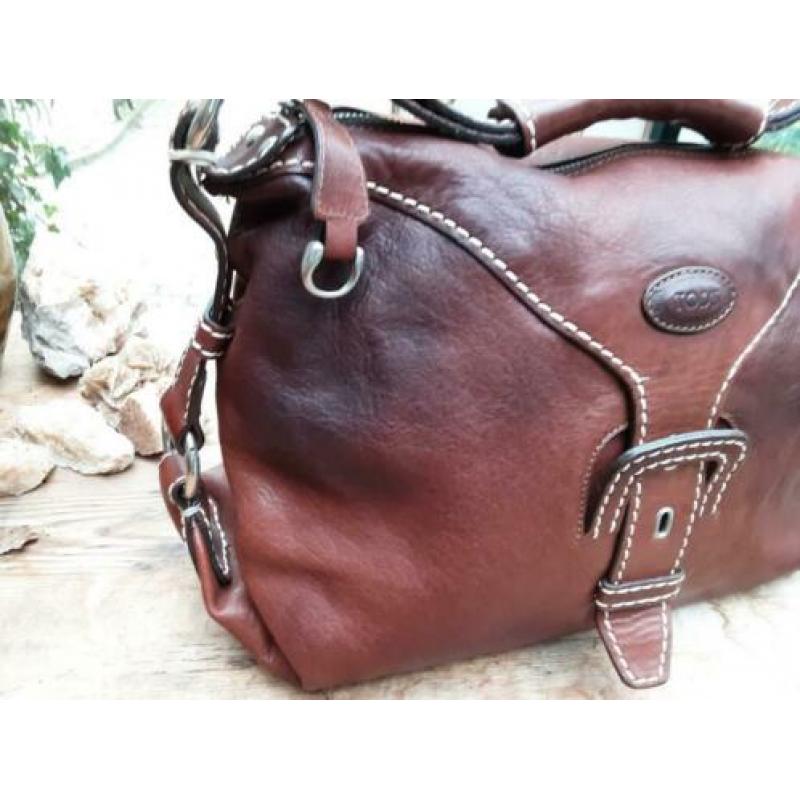 Bruin leren tods tas