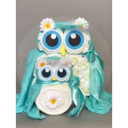 Gratis verzending Luiertaart Uil Luieruil Set roze