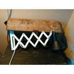 Vintage retro jaren 60/70 schaarlamp uittreklamp hala