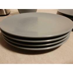 Ikea servies borden / kommen grijsblauw 12 delig