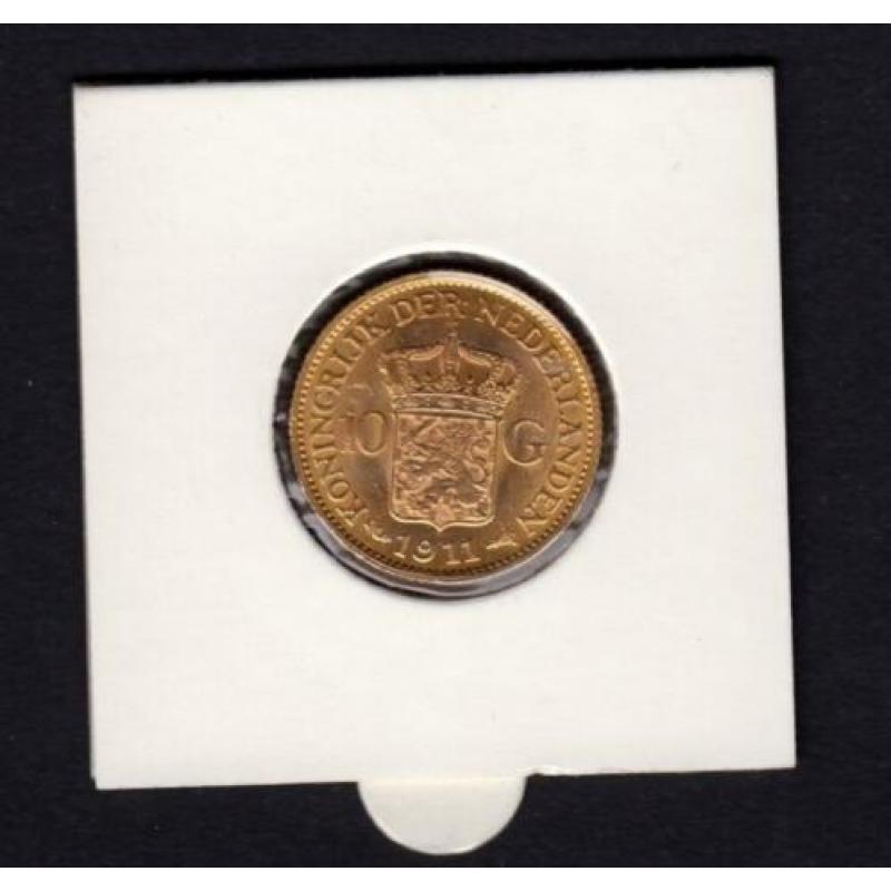 Gouden tientje 1911 Wilhelmina.