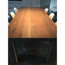 Eettafel massief hout 220 x 100