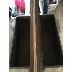 Koloniaal houten tafel/kist