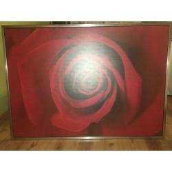 Grote Ikea Roos schilderij