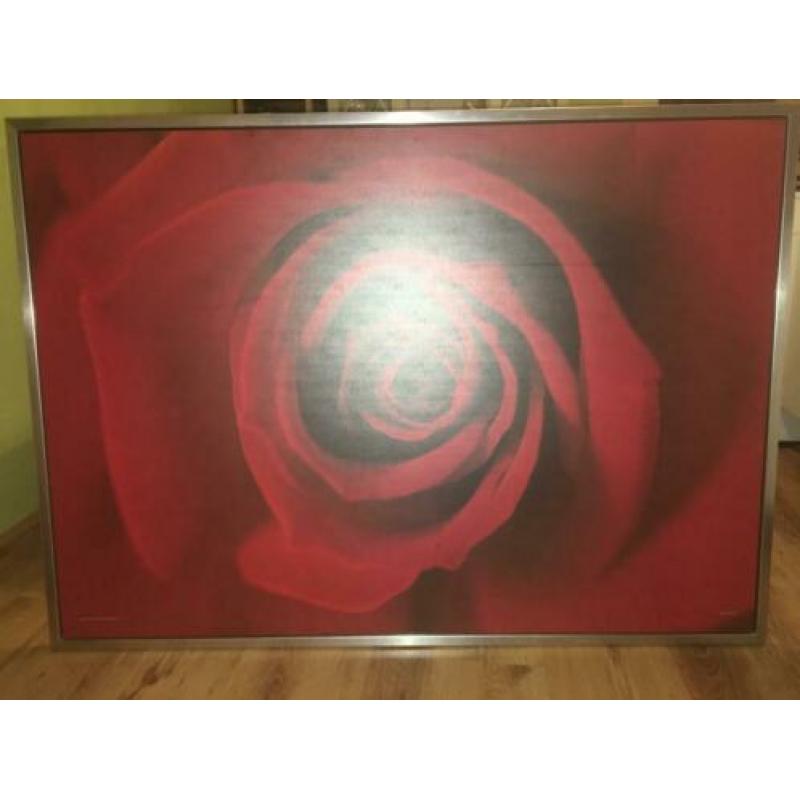 Grote Ikea Roos schilderij