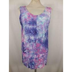 Vrolijk damesshirt.Roze/paars.Mt XL.Merk Mapa Mundo