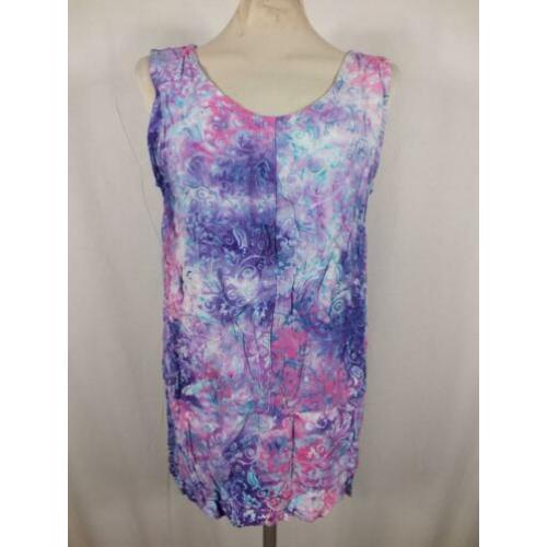 Vrolijk damesshirt.Roze/paars.Mt XL.Merk Mapa Mundo