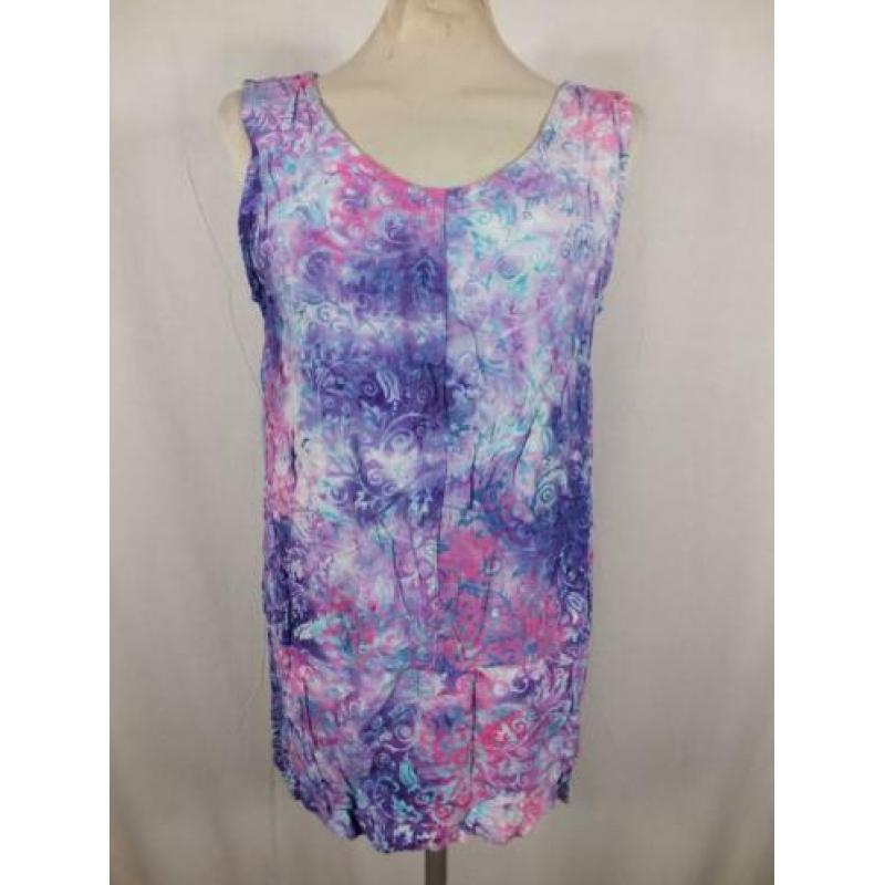 Vrolijk damesshirt.Roze/paars.Mt XL.Merk Mapa Mundo