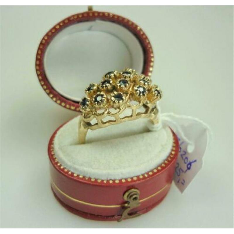 Ring goud met saffieren / Z6206