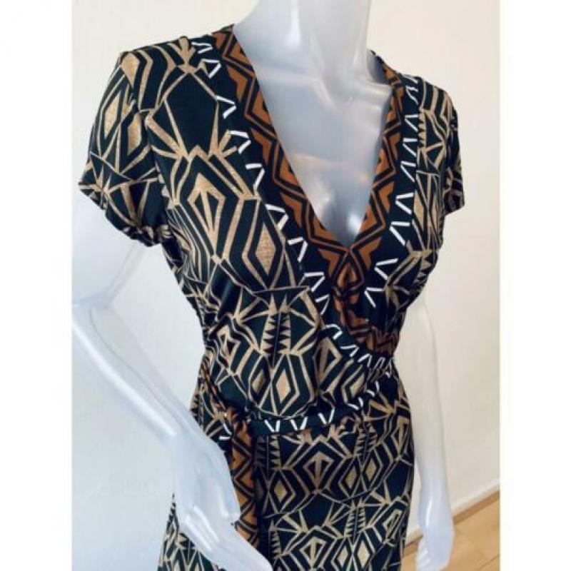 Vanilia prachtig stretch print jurkje - 38