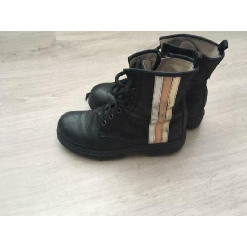 Biker boots laarsjes meisje zwart schoenen maat 33 laarzen