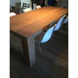 Eettafel massief hout 220 x 100